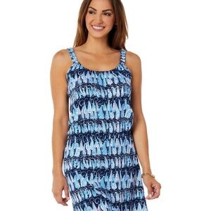 Lilly Pulitzer Loro Romper Low Tide Navy Sails & Stripes NWT Size S